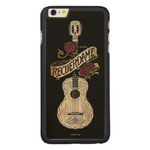 Disney Pixar Coco Rustic Recuerdame Guitar Carved Maple iPhone 6 Plus Slim Case