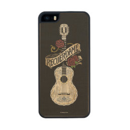 Disney Pixar Coco | Rustic Recuerdame Guitar Wood Phone Case For iPhone SE/5/5s