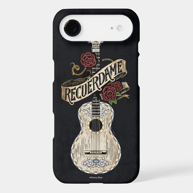 Disney Pixar Coco | Rustic Recuerdame Guitar Case-Mate iPhone Case (Back)