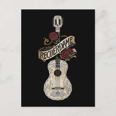 Disney Pixar Coco | Rustic Recuerdame Guitar Postcard