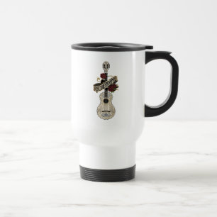 Disney Pixar Coco Rustic Recuerdame Guitar Travel Mug