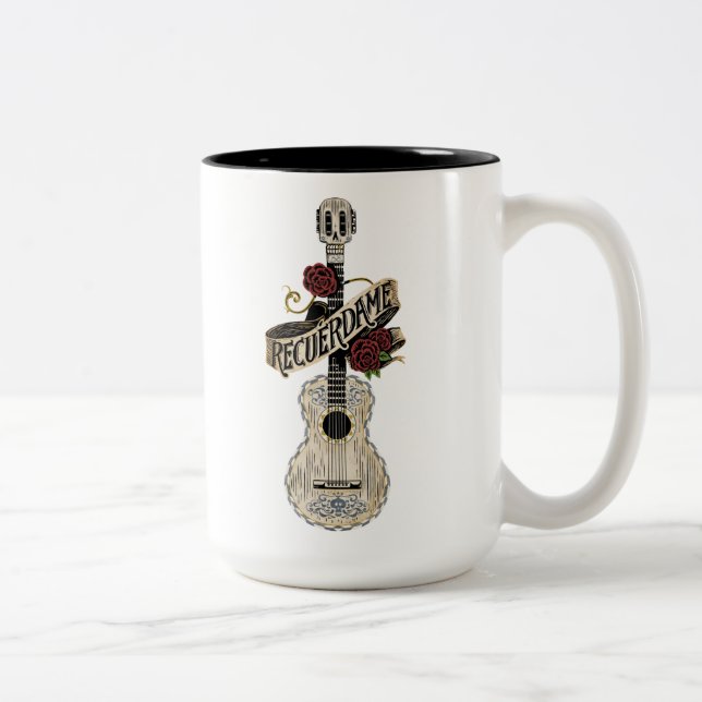 Disney Pixar Coco | Rustic Recuerdame Guitar Two-Tone Coffee Mug (Right)