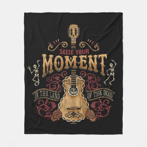 Disney Pixar Coco  Seize Your Moment Quote Fleece Blanket