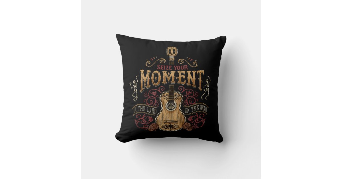 Disney Pixar Coco | "Seize Your Moment" Quote Throw Pillow | Zazzle