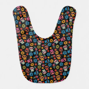 Disney Pixar Coco   Sugar Skull & Floral Pattern Bib