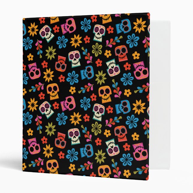 Disney Pixar Coco | Sugar Skull & Floral Pattern Binder (Front/Inside)