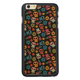 Disney Pixar Coco Sugar Skull & Floral Pattern Carved Maple iPhone 6 Plus Slim Case