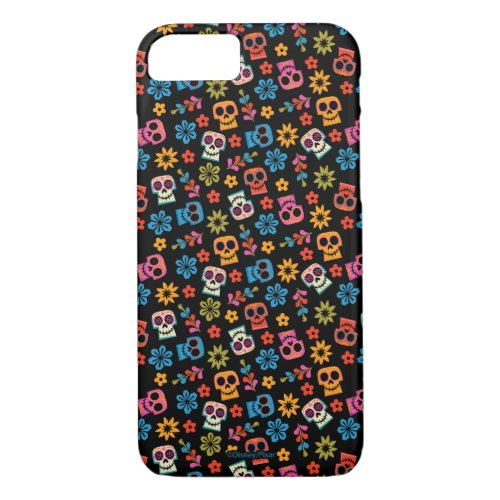 Disney Pixar Coco  Sugar Skull  Floral Pattern iPhone 87 Case