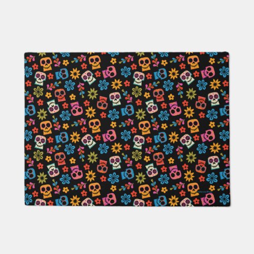 Disney Pixar Coco  Sugar Skull  Floral Pattern Doormat