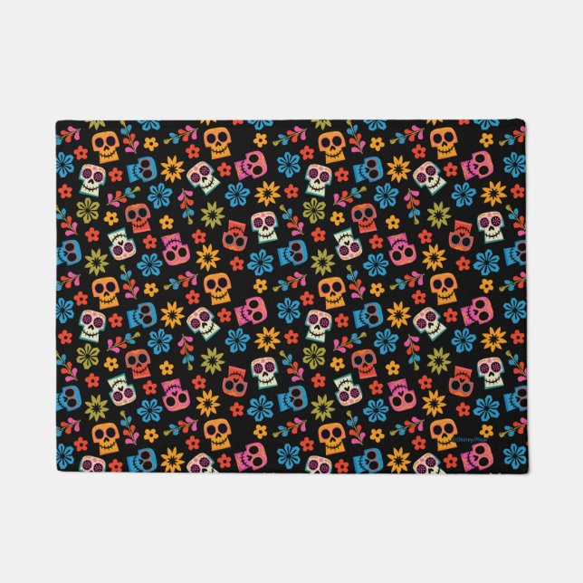 Disney Pixar Coco | Sugar Skull & Floral Pattern Doormat (Front)