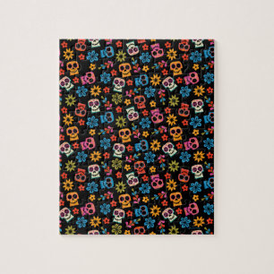Disney Pixar Coco   Sugar Skull & Floral Pattern Jigsaw Puzzle