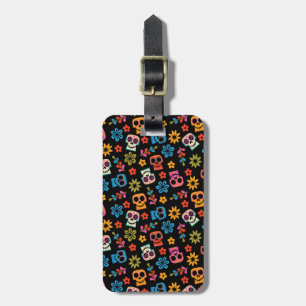 Disney Pixar Coco Sugar Skull & Floral Pattern Luggage Tag