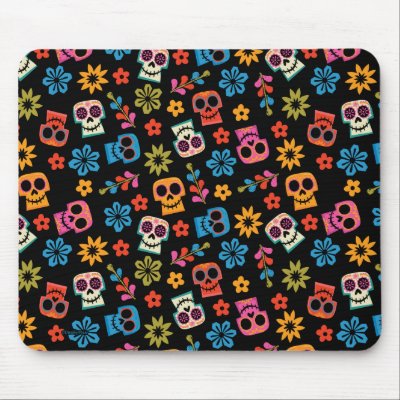 Disney Pixar Coco | Sugar Skull &amp; Floral Pattern Mouse Pad