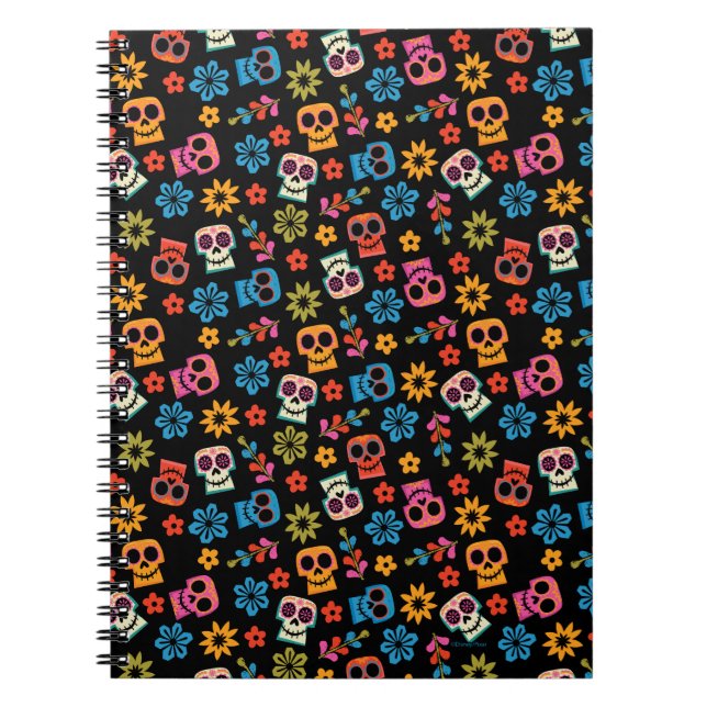 Disney Pixar Coco | Sugar Skull & Floral Pattern Notebook (Front)