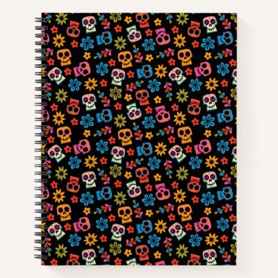 Disney Pixar Coco | Sugar Skull &amp; Floral Pattern Notebook