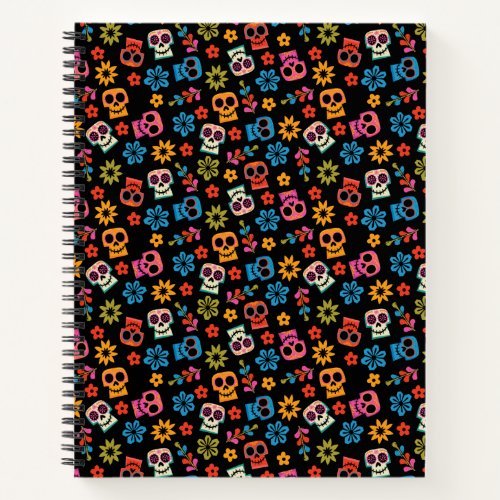 Disney Pixar Coco  Sugar Skull  Floral Pattern Notebook