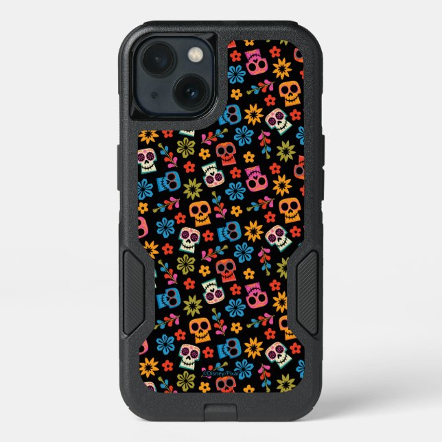 Disney Pixar Coco | Sugar Skull & Floral Pattern Otterbox iPhone Case (Back)