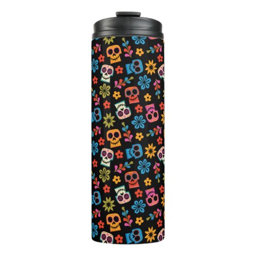 Disney Pixar Coco  Sugar Skull  Floral Pattern Thermal Tumbler