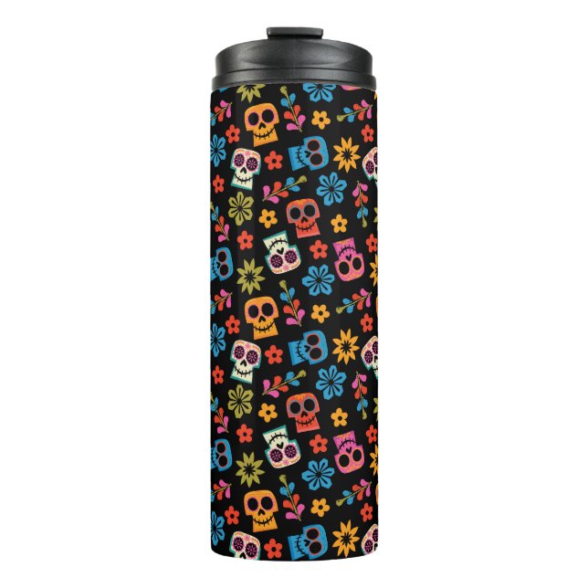 Disney Pixar Coco | Sugar Skull & Floral Pattern Thermal Tumbler (Front)
