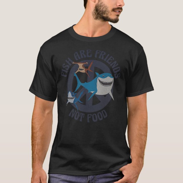 Disney Pixar Finding Nemo Fish Are Friends Not Foo T-Shirt (Front)