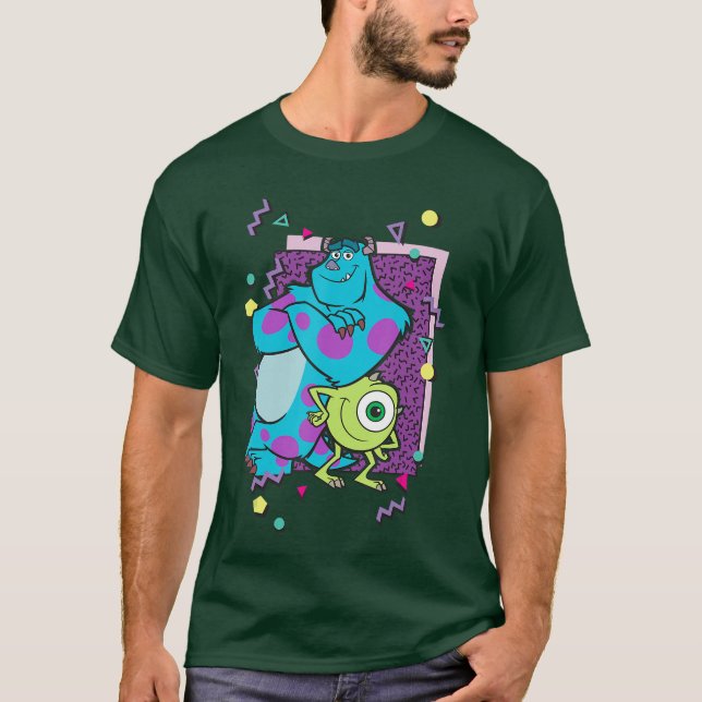 Disney Pixar Monsters Inc Mike And Sully 90s Style T-Shirt (Front)
