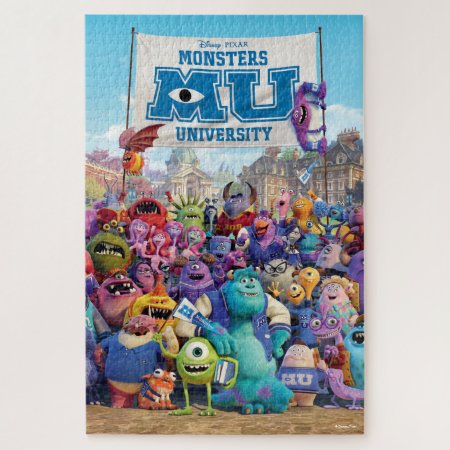Disney Pixar Monsters University Movie Poster Jigsaw Puzzle