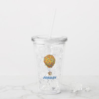 Disney Pixar UP | Balloon House in Clouds - Name Acrylic Tumbler
