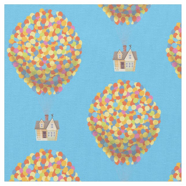 Disney Pixar UP | Balloon House in the Clouds Fabric (Close Up)
