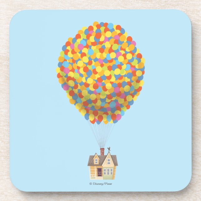 Disney Pixar UP | Balloon House Pastel Beverage Coaster (Front)