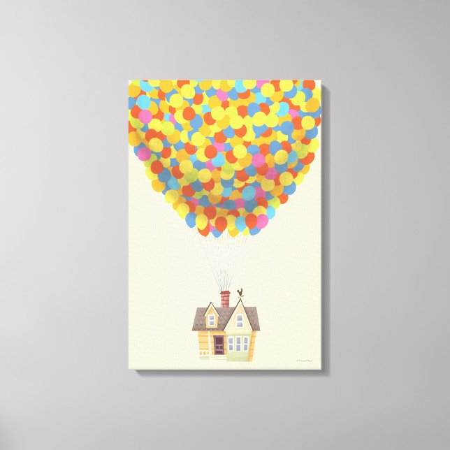 Disney Pixar UP | Balloon House Pastel Canvas Print (Front)