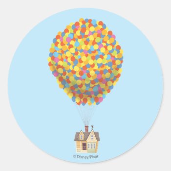 Disney Pixar Up | Balloon House Pastel Classic Round Sticker by disneyPixarUp at Zazzle
