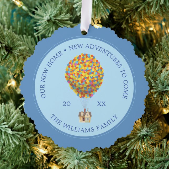 Disney Pixar UP | Balloon House Pastel Ornament Card (Insitu (Tree))