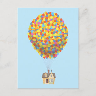 Disney Pixar UP   Balloon House Pastel Postcard