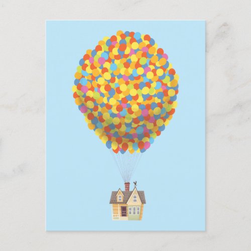 Disney Pixar UP  Balloon House Pastel Postcard