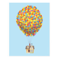 Disney Pixar UP | Balloon House Pastel Postcard