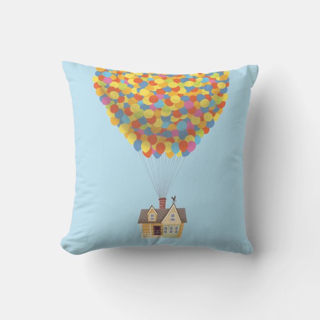 Disney Pixar UP | Balloon House Pastel Throw Pillow (Front)