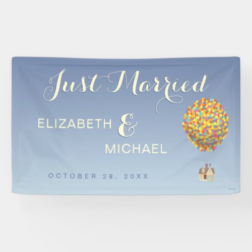 Disney Pixar Up Wedding  Just Married Banner