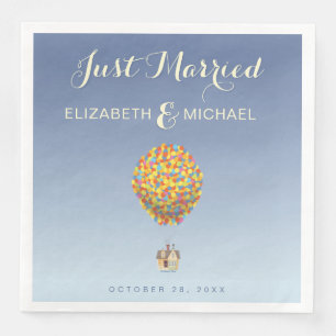 Disney Pixar Up Wedding Just Married Paper Dinner Napkins