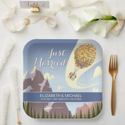 Disney Pixar Up Wedding Paper Plates