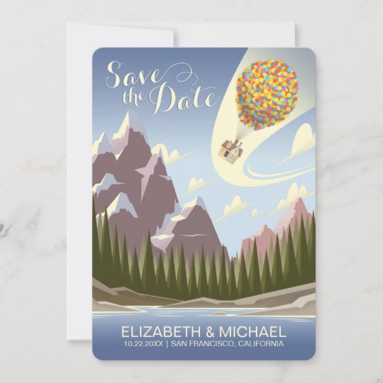 Disney Pixar Up Wedding Save The Date Card Zazzle Com