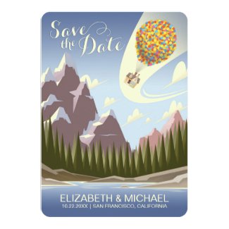 Disney Pixar Up Wedding | Save the Date Card