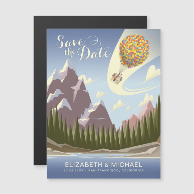 Disney Pixar Up Wedding | Save the Date Magnetic Invitation (Front/Back)