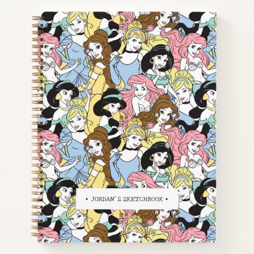 Disney Princess  Add Name Sketch Notebook