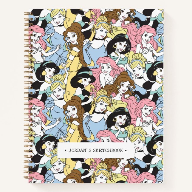 Disney Princess | Add Name Sketch Notebook (Front)
