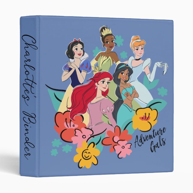 Disney Princess Adventure Gals 3 Ring Binder (Front/Spine)