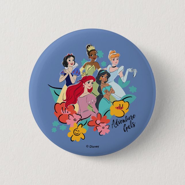 Disney Princess Adventure Gals Button (Front)