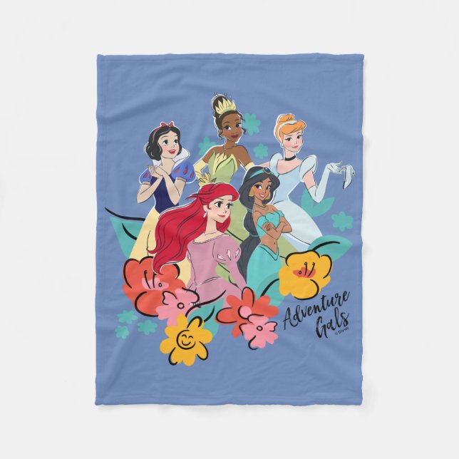 Disney Princess Adventure Gals Fleece Blanket (Front)