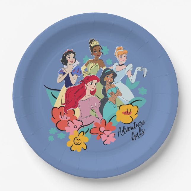 Disney Princess Adventure Gals Paper Plates (Front)