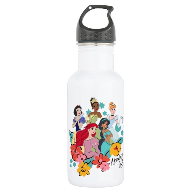Disney Princess Adventure Gals Stainless Steel Water Bottle (Front)