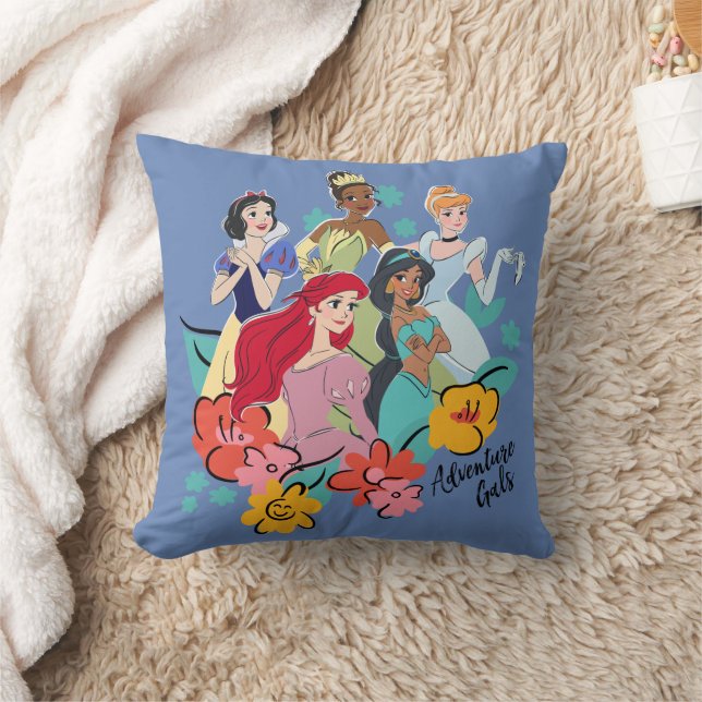 Disney Princess Adventure Gals Throw Pillow (Blanket)